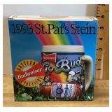 1993 Budweiser St. Pat's beer stein