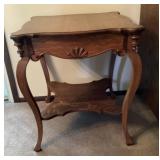 25' square oak parlor table