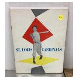 1954 St Louis Cardinals yearbook program