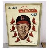 1953 St. Louis Cardinals yearbook program