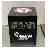 STL Cardinals 1985 NL Champions replica ring