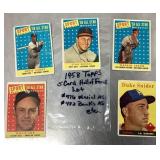 5 1958 Topps baseball cards