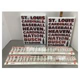 St. Louis Cardinals canvas plaques