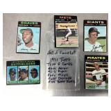 5 1971 Topps baseball cards