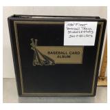Baseball card album with stickers