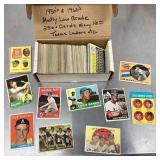Box of baseball cards 1950s-1960s