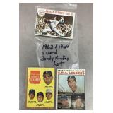 3 Sandy Koufax baseball cards