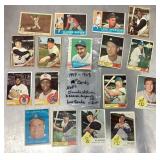 16 vintage baseball cards