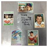 5 Ken Boyer Topps baseball cards