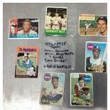 7 vintage Topps baseball cards