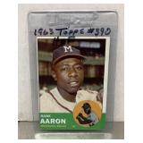 1963 Topps Hank Aaron baseball card