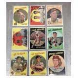 1959 Topps baseball 9 card lot