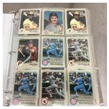 Page of 1983 Fleer Baseball Cards