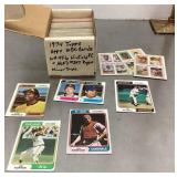 Box of 1974 Topps baseball cards