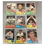 1963 Topps baseball card lot