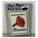 1961 Fleer Milwaukee Braves decal