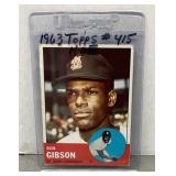 1963 Topps Bob Gibson baseball card