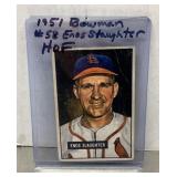 1951 Bowman Enos Slaughter baseball card