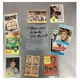 Group of vintage 1960s baseball cards