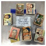 Group of vintage 1950s Topps baseball cards