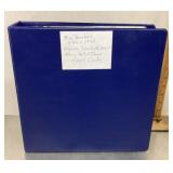 Binder with miscellaneous baseball cards