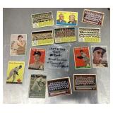 14 vintage 1950s baseball cards