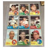 1963 Topps baseball card lot