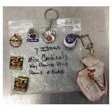 Keychain & pin lot
