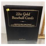 Binder with 22kt gold baseball cards