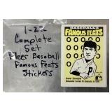Fleer Baseballï¿½s Famous Feats sticker set