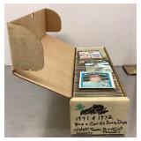 Box of 1971&1972 baseball cards