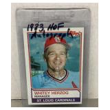 1983 Topps Whitey Herzog autographed baseball card