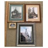 4 framed architectural photo prints