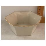 Lenox gold rim hexagon bowl