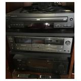 Stereo receiver, cassette deck, 5-disc changer