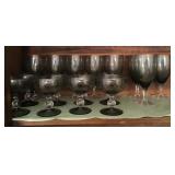 Smoked glass stemware