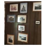 Assorted framed wall art