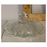 Clear glass dish