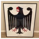 Framed German Federal eagle coat of arms
