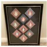 Framed stamp or labels or seals