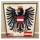 Framed Austria coat of arms
