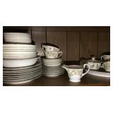 Partial set of china made in Japan