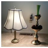 Table lamp and candle holder
