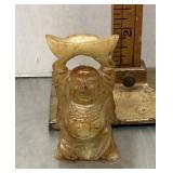 Carved yellow jade Buddha