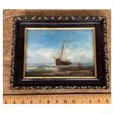 Early maritime oil painting on board