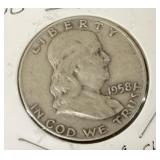 1958-D Franklin half dollar