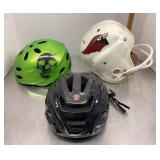 Football and bike helmets