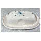 Franciscan pottery butter dish --atomic pattern