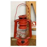 Red battery-powered lantern