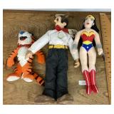 Plush tiger, Dagwood, Wonder Woman